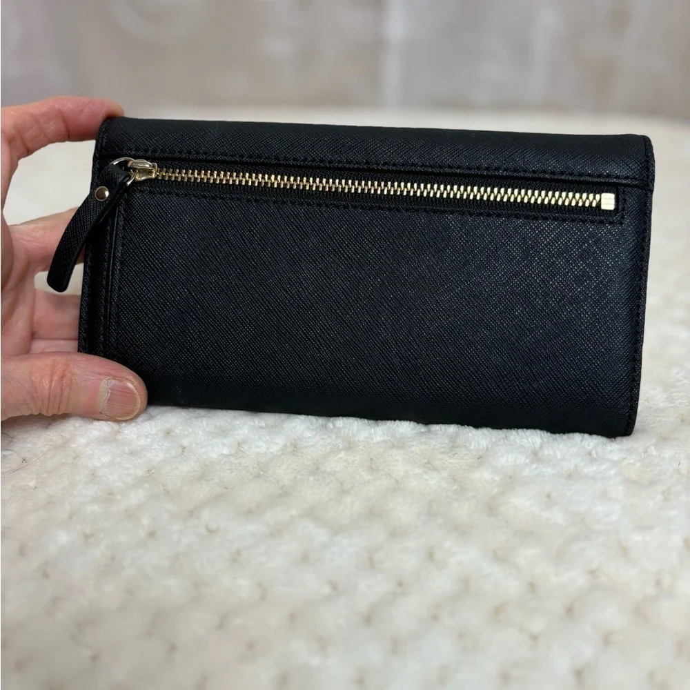 KATE SPADE Saffiano Black Leather Iphone  Wallet